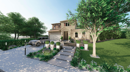 Front yard landscape design example 3